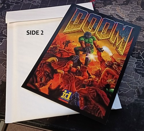 Game Cover Art for Original Doom Game A5 Sized Mini Poster Double-sided - Picture 4 of 4
