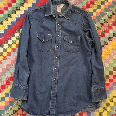 carhartt denim snap shirt