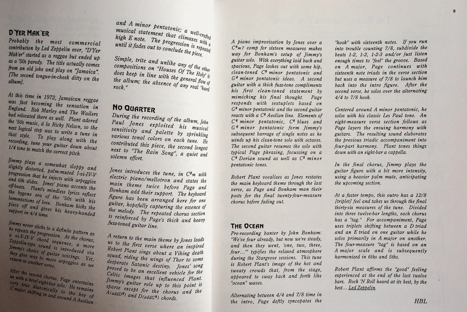 Led Zeppelin V Houses Of The Holy Guitar Tab Music Songbook Vocal - Image 3 of 4