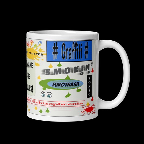 Graffiti funny slogan sarcastic novelty mug - Picture 2 of 4