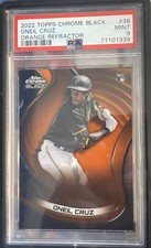 2022 Topps Chrome Black #38 Oneil Cruz Orange Refractor /25 PSA 9 Pirates