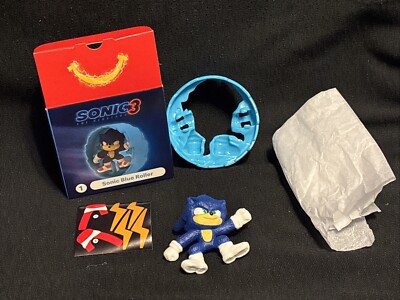 2024 McDonalds Happy Meal Toy Sonic 3 Sonic Blue Roller #1 Brand NIB