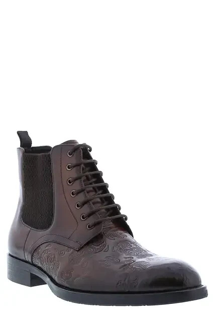 Мужские ботинки NIB ROBERT GRAHAM на шнуровке Hyperspace коричневого цвета размер 13 28390₽