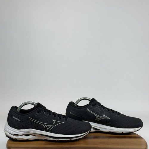 Womens Mizuno Wave Inspire 18 Black Athletic Running Sneakers Shoes Size 9.5 M