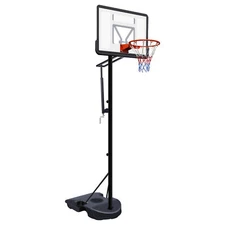 Portable Basketball Hoop，Outdoor Goals System Height Adjustable w/34" Backboard