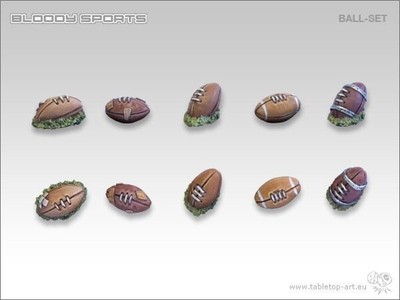 Bloody Sports Ball Set (10) Tabletop Art Base Gestalltung Fantasy Football 28mm