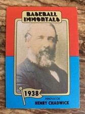 1980 SSPC Baseball Immortals 1st Printing Henry Chadwick  #16 HOF - NM