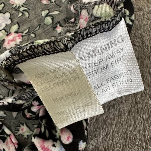 Camisón modal floral negro Eileen West pijama para mujer GRANDE - Imagen 6 de 8
