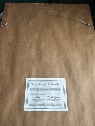 “Save The Eagle, Proud And Free” Signed Print/ Ted Blaylock With Gold Seal COA - Picture 6 of 7