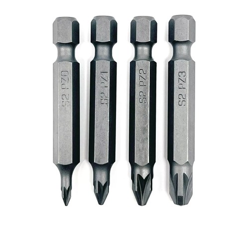 4 pcs OHIY Pozi Drive Screwdriver Insert Bit Set S2 Steel 0 1 2 3 Sizes 2in Long - Picture 10 of 15