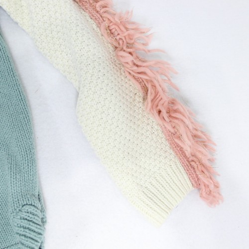 Cynthia Rowley Youth Girls Unicorn Sweater XS (4) Blue Pink Ivory Cotton Blend - Picture 3 of 7