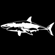2pcs Shark Car Stickers Window Vinyl Truck Laptop Motorcycle Bumper Wall Decal