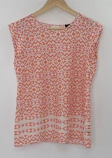 The Limited Geometric Chiffon Lightweight Blouse Blouse Sz Sm Career Preppy Ofc