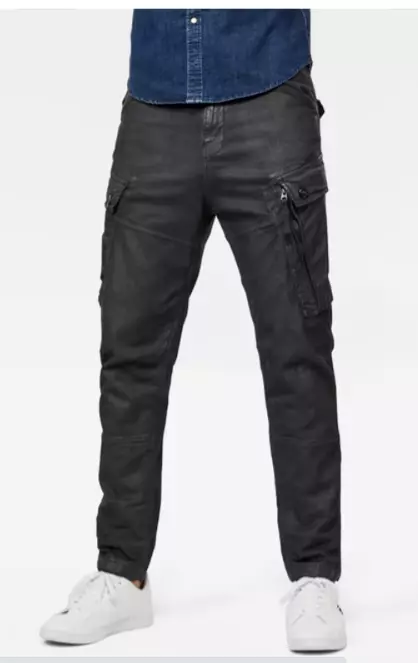 G Star Raw Mens Roxic Straight Tapered Cargo Pants Asphalt Grey Sz