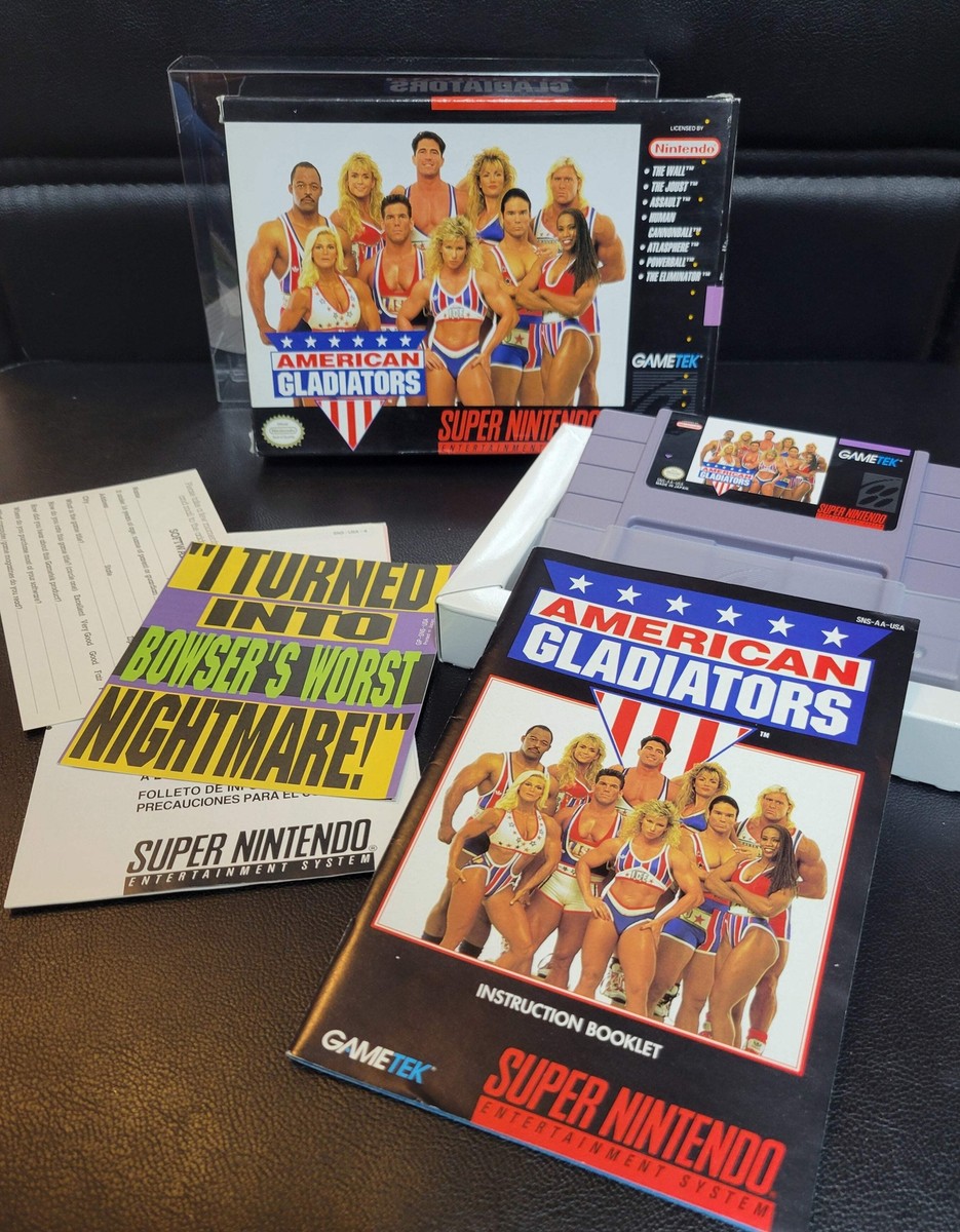 American Gladiators (SNES) Super Nintendo 1993 MINT Condition (REAL  CIB)