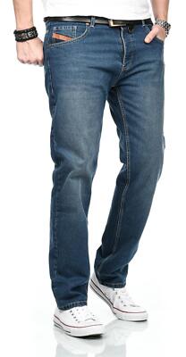 Stylische Herren Designer Jeans Hose Basic Jeanshose Regular Washed gerades Bein