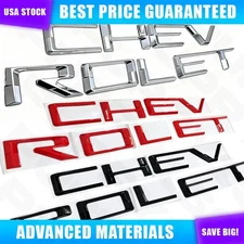 Raised Rear Tailgate Letters Emblem For Chevy Silverado 2019+ 1500 4500HD 5500HD