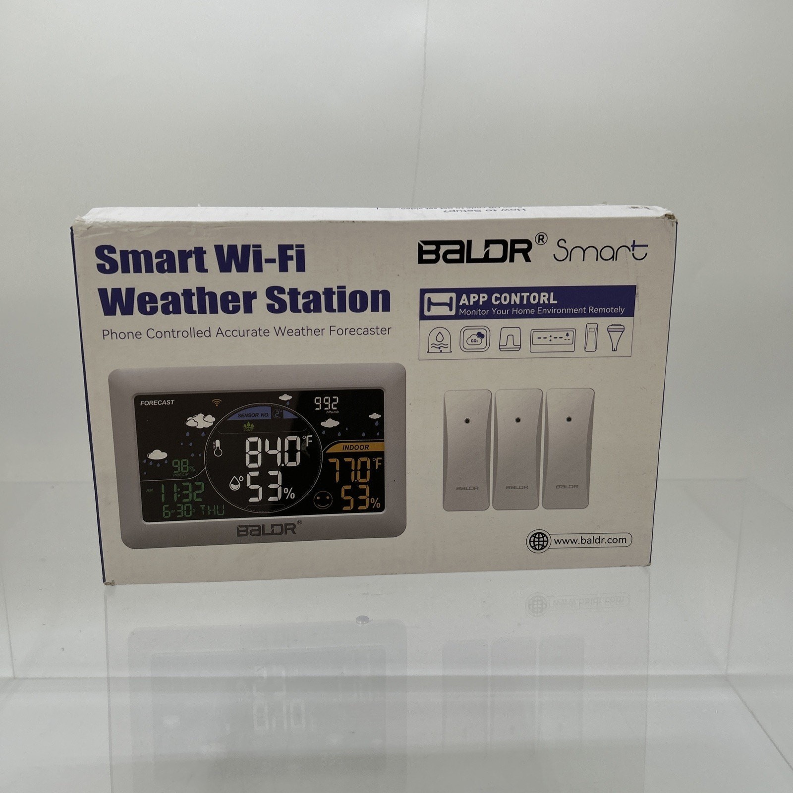BALDR WiFi Weather Station, Smart Wireless Indoor Outdoor Th