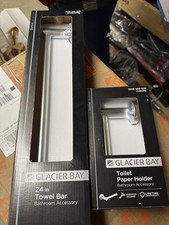 Glacier Bay 24 in Chrome Dorind Collection Towel Bar Wall Mounted