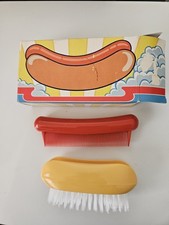1970's AVON Vintage Hot Dog and Bun Comb & Brush Set with box