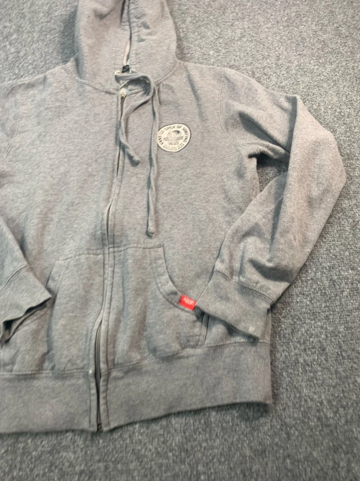 Vans Suéter Mujer Grande Gris Manga Larga Cremallera Completa Sudadera con Capucha Foto 4 de 4