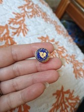 Vintage UFCW Union 5 Year Service Pin Tie Tack Blue Enamel 
