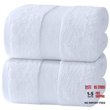 Luxury Bath Sheets Towels for Adults Extra Large 35x70 Inch - 700 01: White