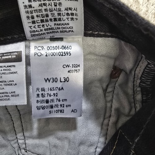 Levi's 501 Original Fit Jeans Black Legacy Straight Leg 30x30 Button Fly New  - Picture 14 of 15