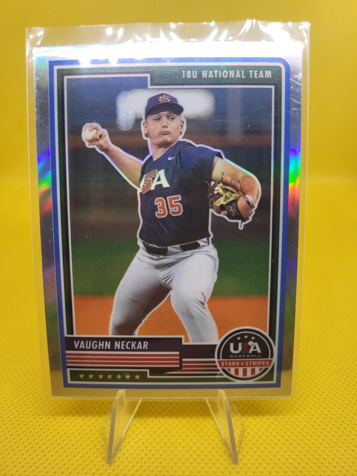 2023 Panini USA Baseball Stars & Stripes #12 Vaughn Neckar Refractor