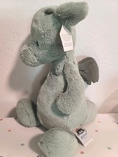 Jellycat Medium Bashful Dragon Plush Stuffed Animal Green AUTHENTIC GOOD Tag
