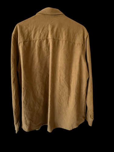 Harley Davidson khaki Brown Flannel Men XL Shirt Jacket Snap Thick Flannel EUC - Picture 3 of 10