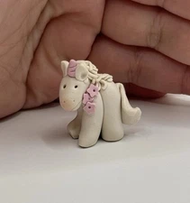 Handmade Polymer Clay Unicorn Horse Fantasy Trinket Miniature Figurine