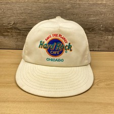 Vintage Hard Rock Cafe Hat Cap Strap Back Whi...