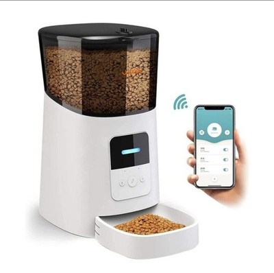 6L Automatic Cat-Dog Food Dispenser,WiFi Automatic Cat Feeder with APP Control