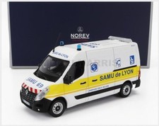 NOREV 518790 RENAULT - MASTER VAN SAMU DE LYON AMBULANCE 2014 - WHITE YELLOW - 1