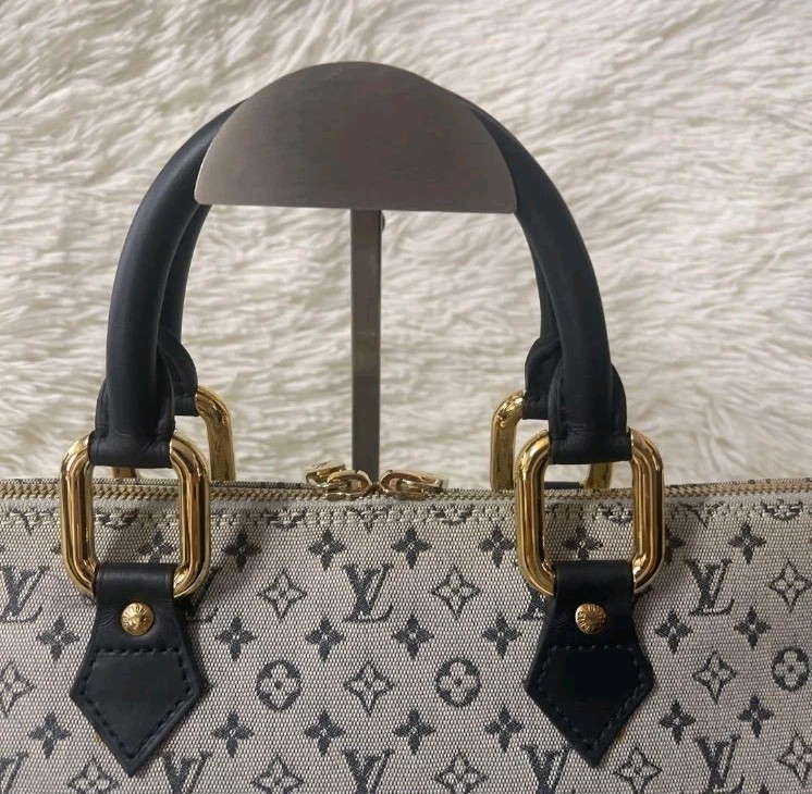 Louis Vuitton Alma Long Monogram Mini Navy Horizontal Bag | eBay