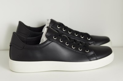 ECCO Soft Classic M Black Leather / White Sole Men s US 9 9.5 EU 43
