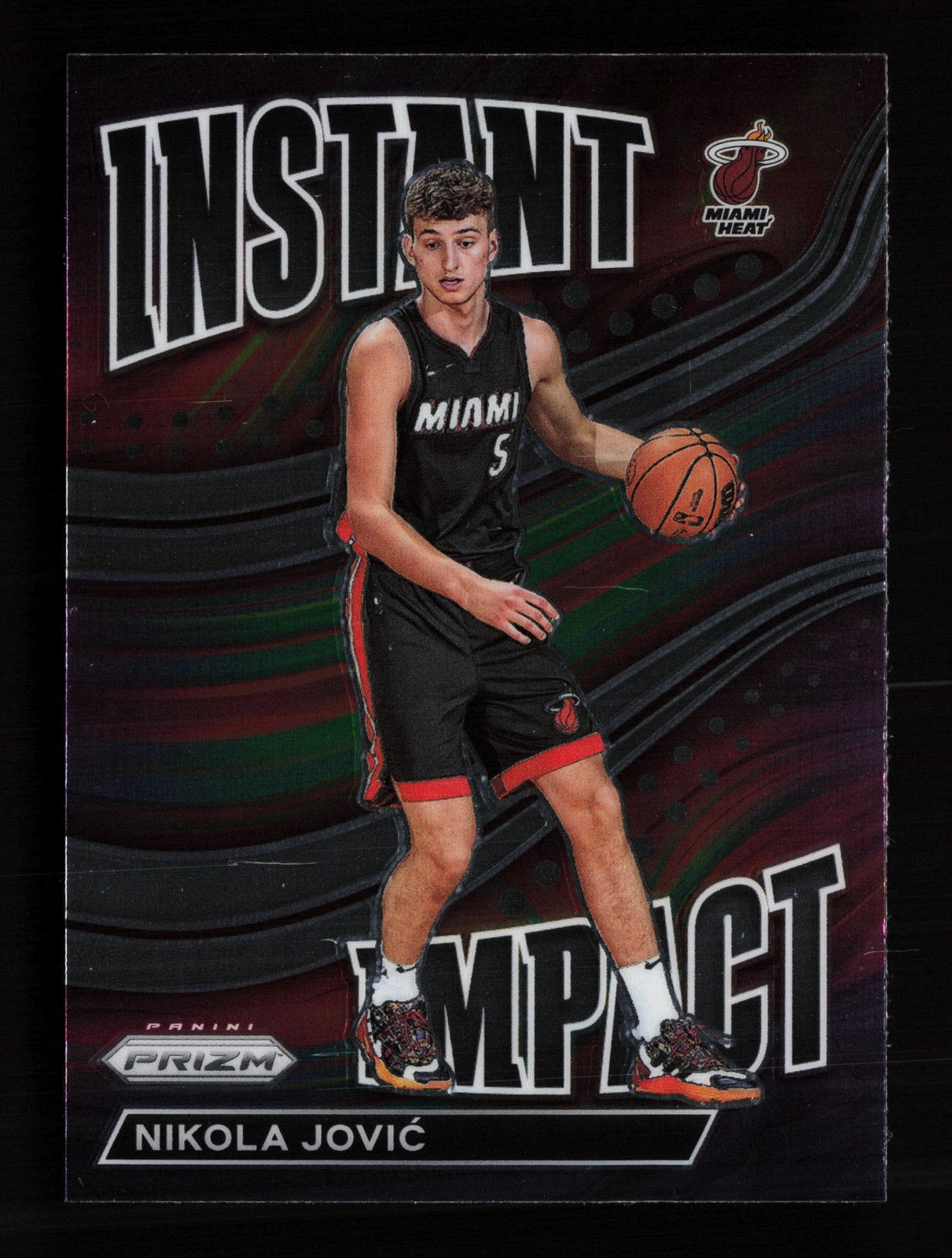 2022-23 Panini Prizm Instant Impact #7 Nikola Jovic - Miami Heat Basketball Card