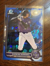 2022 Bowman Draft Chrome Sapphire Edition #BDC-179 Warming Bernabel Prospect