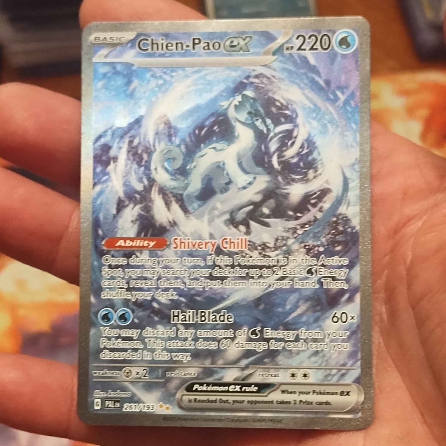 Pokemon TCG Chien-Pao ex 261/193 Paldea Evolved Full Art Holo Eng