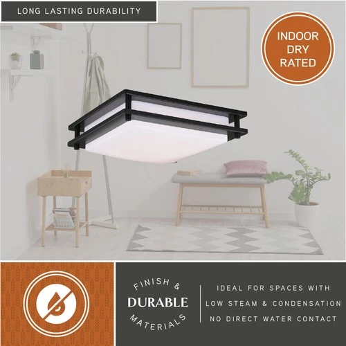 Vaxcel Lighting C0152 Horizon 12"W Integrated LED Flush Mount - Bronze - Picture 10 of 12