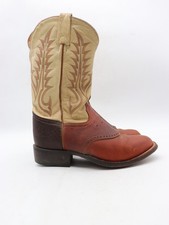 Vintage Tony Lama Brown Leather Women's 6 B Saddle Western Cowboy Boots Made USA