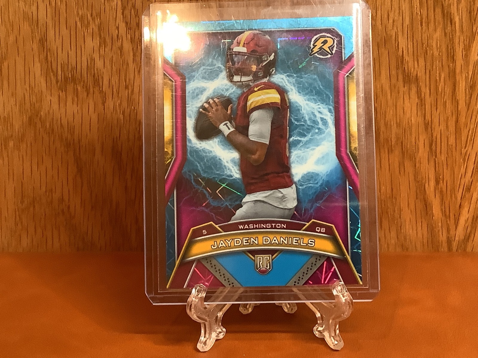 2024 Topps Resurgence - Rookies Jayden Daniels #196 Sky Blue & Pink Shock