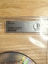 Tony Hawk's Pro Skater 1 PLAYSTATION PS1 game SIGNED AUTOGRAPH BGS 10