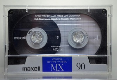 1x maxell MX 90 |  Metal  |  1991  | Stickers  | neuwert. | TOP  | 1A