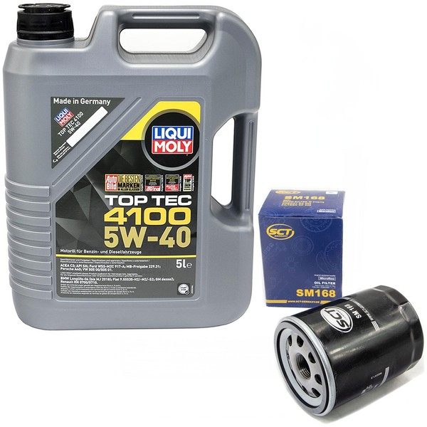 MotoröL Set Liqui Moly 5W-40 5 Liter + ÖLfilter FüR Fiat Brava Lancia Dedra Y-image