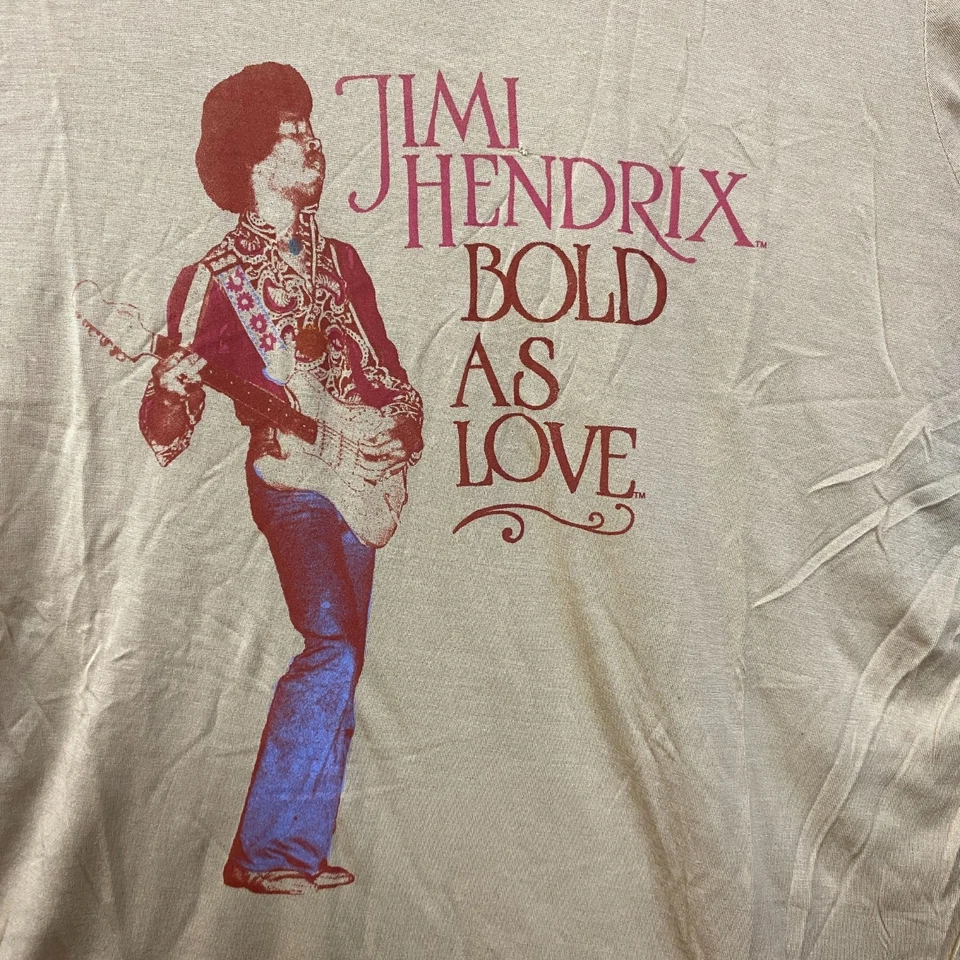 Camiseta Jimi Hendrix Bold as Love Estilo Vintage Pañuelo Pequeña Foto 2 de 4
