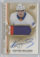 2020 Upper Deck Premier Acetate Rookie Gold 3/65 Kieffer Bellows Patch Auto 4p5