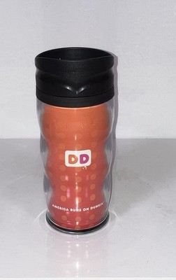 2007 Whirley Dunkin  Donuts America Runs on Dunkin 16 oz Travel Tumbler Cup
