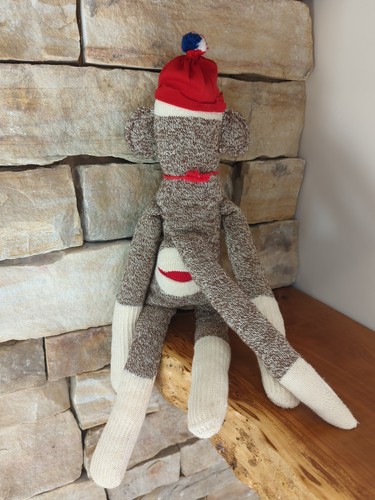 Vintage Sock Monkey Handmade 20" - Picture 2 of 6